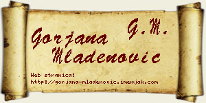 Gorjana Mladenović vizit kartica